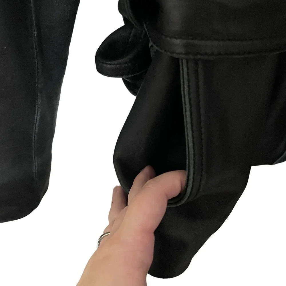 Nine West Buttery Soft 100% Leather Jacket W/Belt - Picture 3 of 5